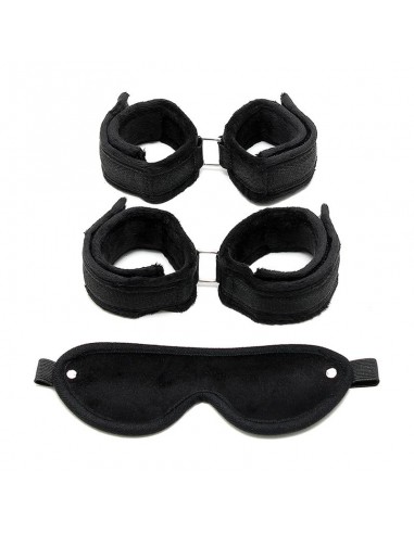 Rimba Bondage Play Set de Esposas para Munecas y Tobillos Color Negro