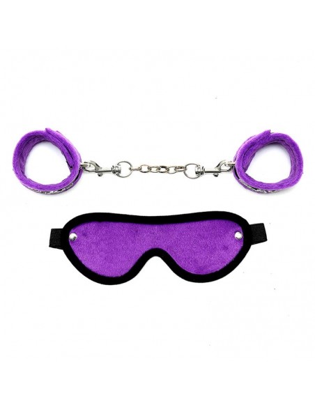 Rimba Bondage Play Esposas y Antifaz Color Purpura