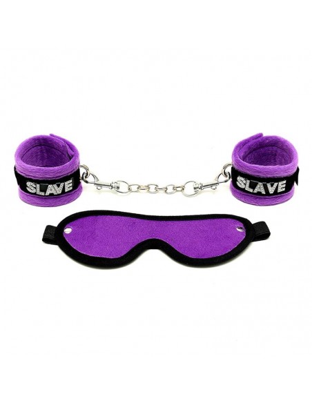 Rimba Bondage Play Esposas y Antifaz Color Purpura