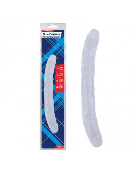Dildo Doble Hi Rubber 128 Transparente