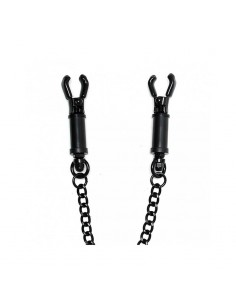 Pinzas para Pezones con Cadena Ajustable Negro 2