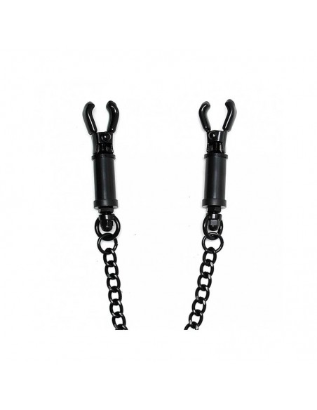 Pinzas para Pezones con Cadena Ajustable Negro