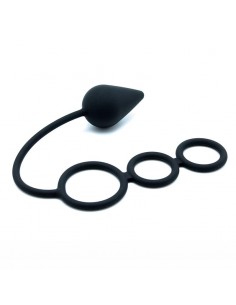 Rimba Latex Play Cadena Anal Color Negro 2