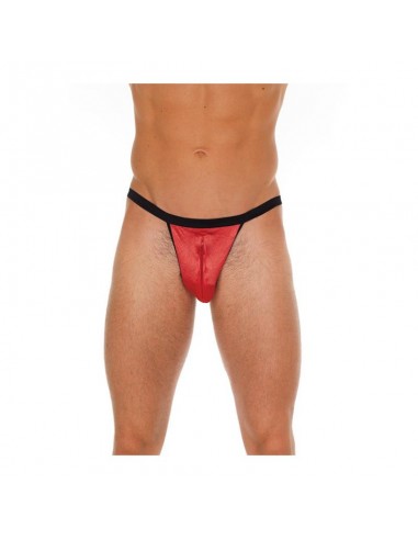 Tanga con Cremallera Rojo y Negro Talla unica