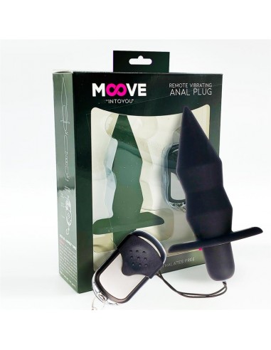 Plug Anal con Vibracion y Control Remoto Negro