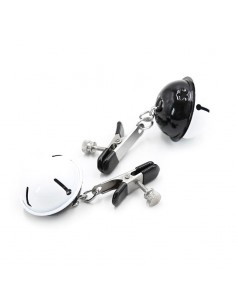 Pinzas para Pezones con Cascabeles Blanco Negro 2