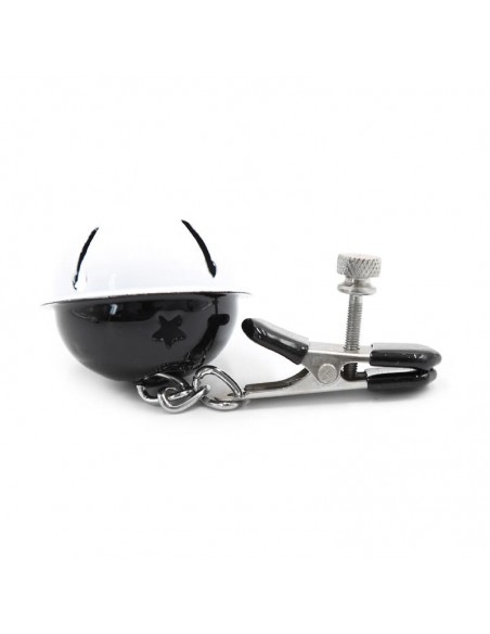 Pinzas para Pezones con Cascabeles Blanco Negro