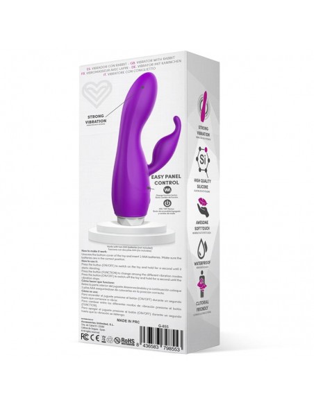 Couby Silicone Rabbit Purple Vibrator