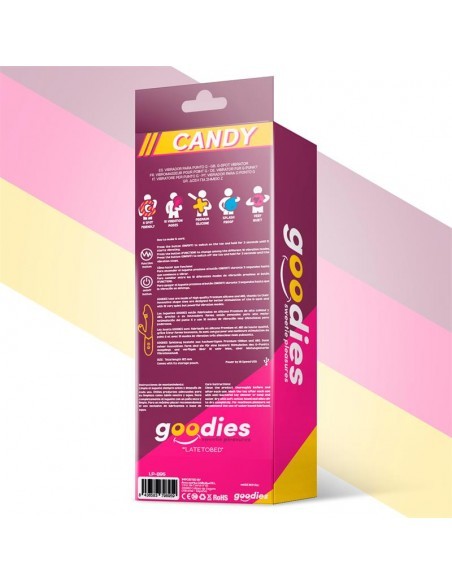 Candy Vibrador con Conejito Punto G USB Silicona Fucshia