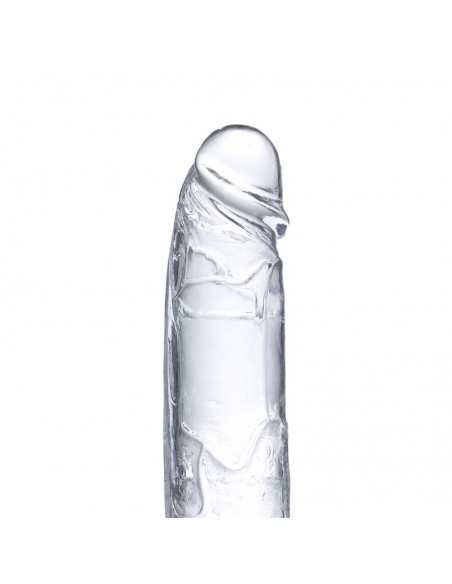 Dildo Realista con Testiculos Material Cristalino 20 cm