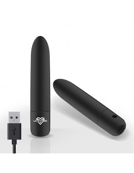 Shoty Bala Vibradora USB 10 Velocidades Potente Motor Negro
