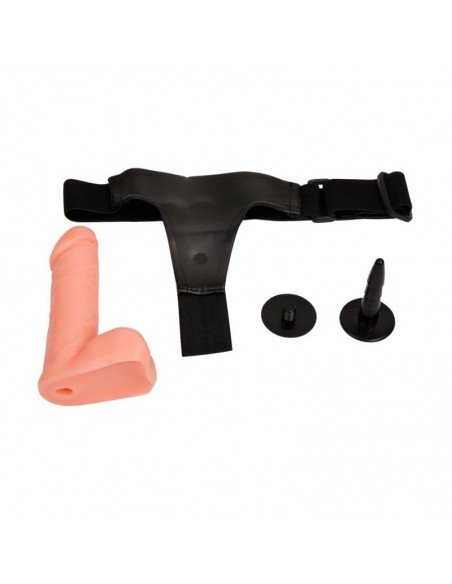 Arnes con Dildo y Testiculos 175 cm