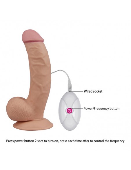 Dildo The Ultra Soft Dude con Vibracion 75 Natural
