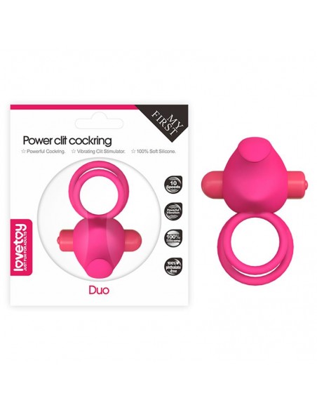 Anillo Vibrador Doble Power Clit Duo Rosa