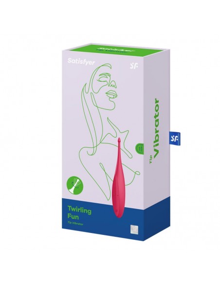Twirling Fun Varita Vibradora Silicona USB Rojo