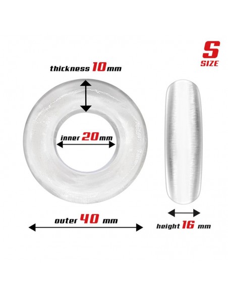 Set 3 Anillo para el Pene Flexible Transparentes