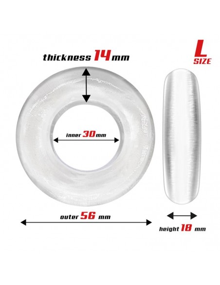 Set 3 Anillo para el Pene Flexible Transparentes