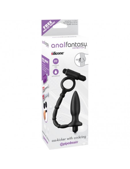 Anal Fantasy Collection Ass Kicker with Cockring Color Negro