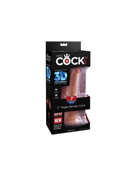 Dildo Triple Densidad 7 Caramelo