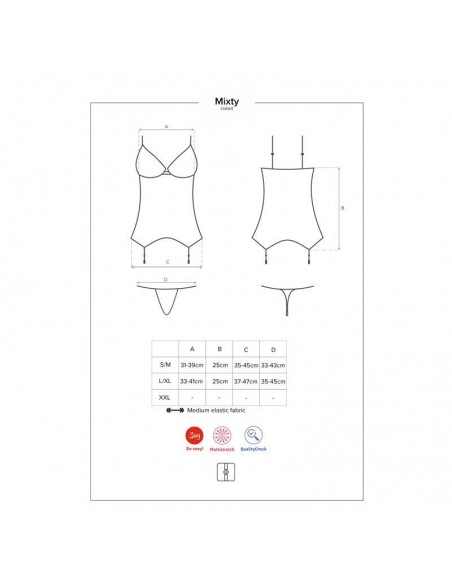 Mixty Corset y Tanga Talla L XL