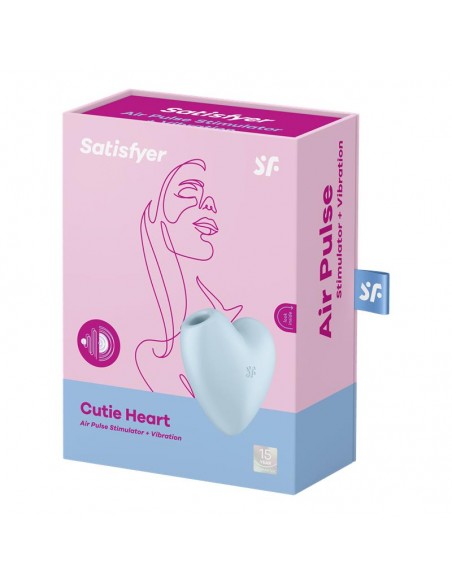 Cutie Heart Succionador de Clitoris y Vibracion Azul
