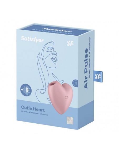 Cutie Heart Succionador de Clitoris y Vibracion Rosa