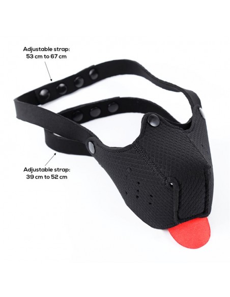 Bozal de Perro de Neopreno Desmontable Ajustable Negro