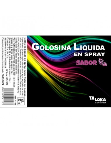 Golosina Liquida en Spray Sabor Frutas del Bosque 20 ml
