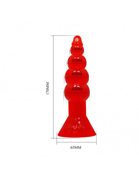 Baile Plug Anal Forma Bulbosa Color Naranja