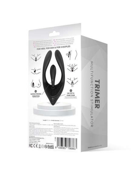 Trimer Estimulador 3 Motores Flexible USB Silicona