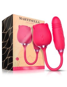 Martinella Estimulador de Clitoris Succion Vibracion y Movimiento Thrusting Silicone USB