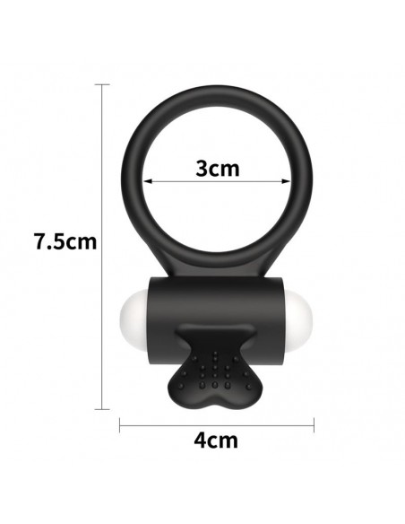 Anillo Vibrador Power Clit Negro