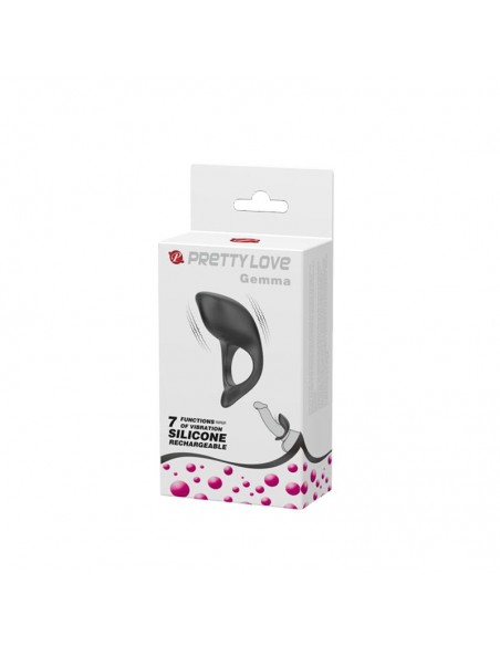 Anillo Vibrador Gemma USB Silicona Negro
