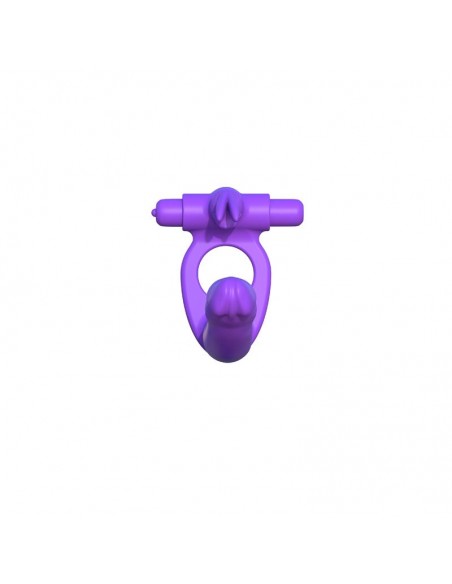 Fantasy C Ringz Anillo de Silicona de Doble Penetracion Rabbit Purpura