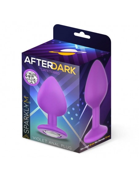 Sparkly Plug Anal Silicona Talla M Violet