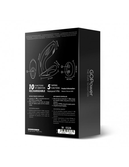 Ceres Masajeador Prostatico Vibracion y Pulsacion Tapping Control Remoto