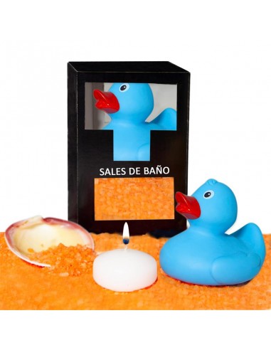 Set Sales Bano Aroma Mango Pato Vela y Concha 150 gr