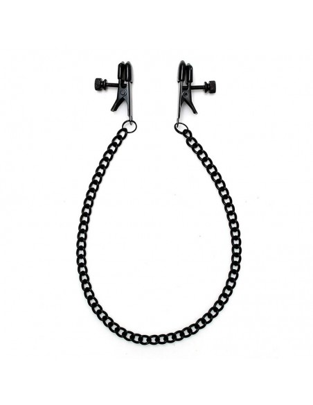 Pinzas para Pezones con Cadena Color Negro
