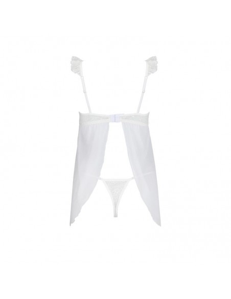 Milagros Chemise y Tanga Blanco