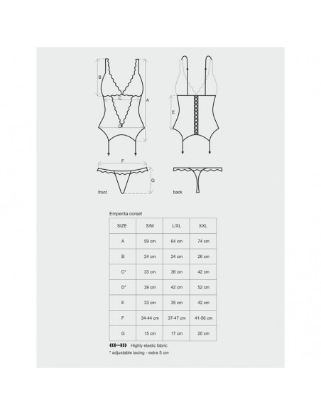 Emperita Corset y Tanga Color Negro