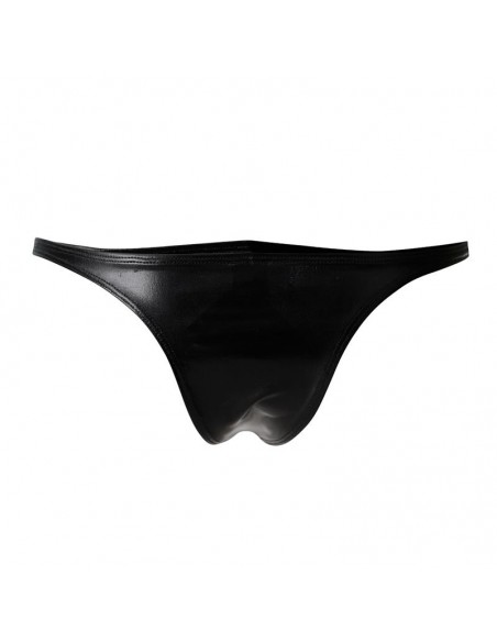 C4M11 Calzoncillo Estilo Brazilian Leatherette Negro