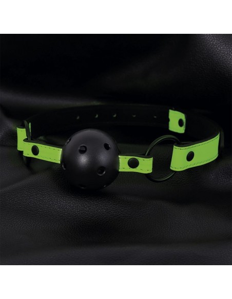 Mordaza de Bola Transpirable que Brilla en la Oscuridad