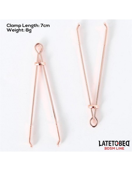 Pinzas para Pezones Color Oro Rosa