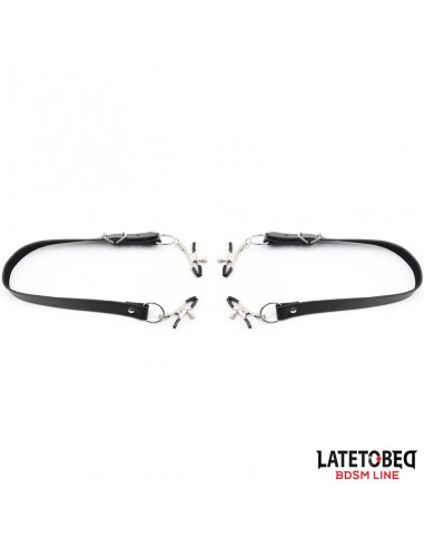 Correas de Bondage para Piernas con Pinzas para Clitoris