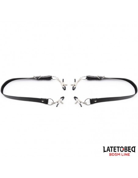 Correas de Bondage para Piernas con Pinzas para Clitoris