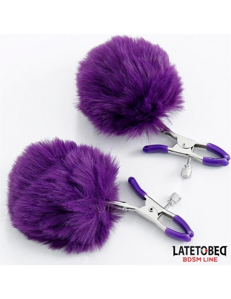 Pinzas para Pezones con Pelo Purpura
