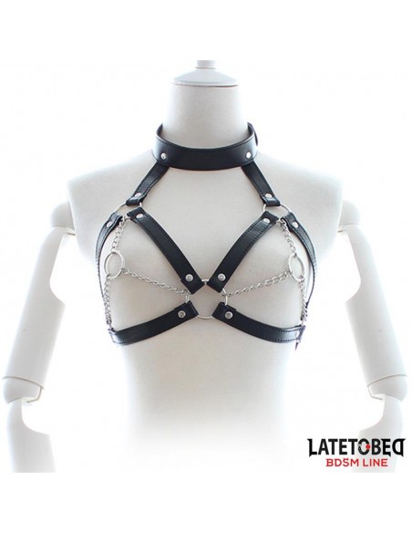 Arnes Bondage con Copas Abiertas y Cadenas