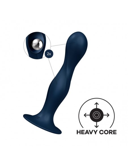 Dildo con Bola Interna Double Ball R Azul