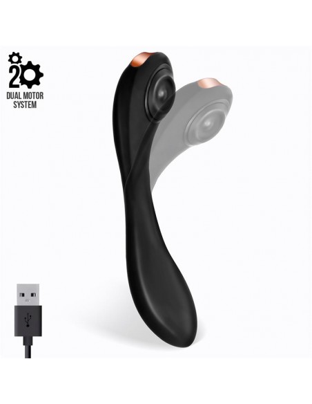 Pulsar Vibrador con Pulsacion y Esqueleto Articulado Silicona USB
