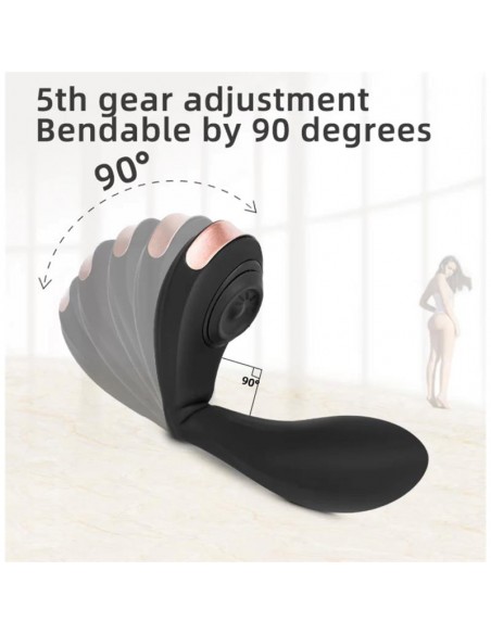 Pulsar Vibrador con Pulsacion y Esqueleto Articulado Silicona USB